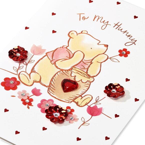 Papyrus Valentine's Day Card Pooh Bear To My Hunny - Picture 5 of 6